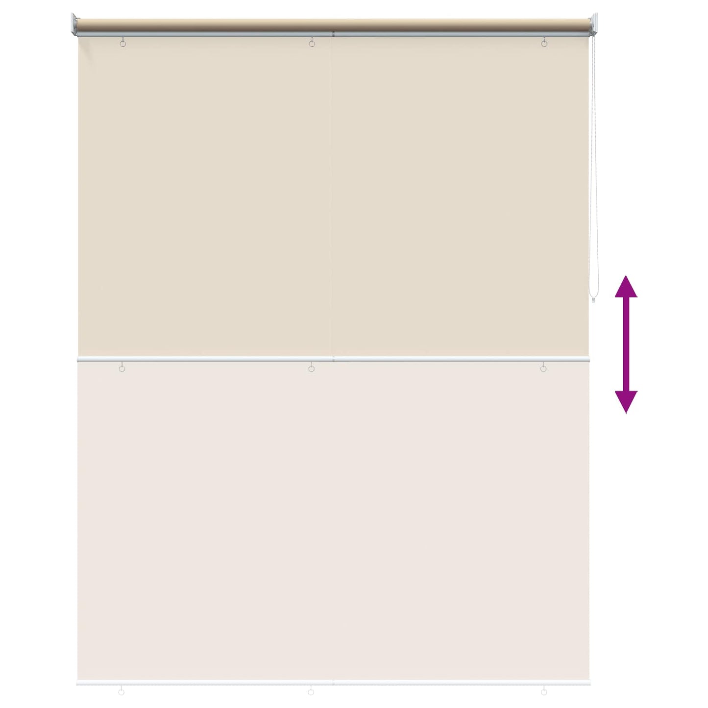 vidaXL Roller Blind UV Protection Beige 160 x 230 cm Polyester