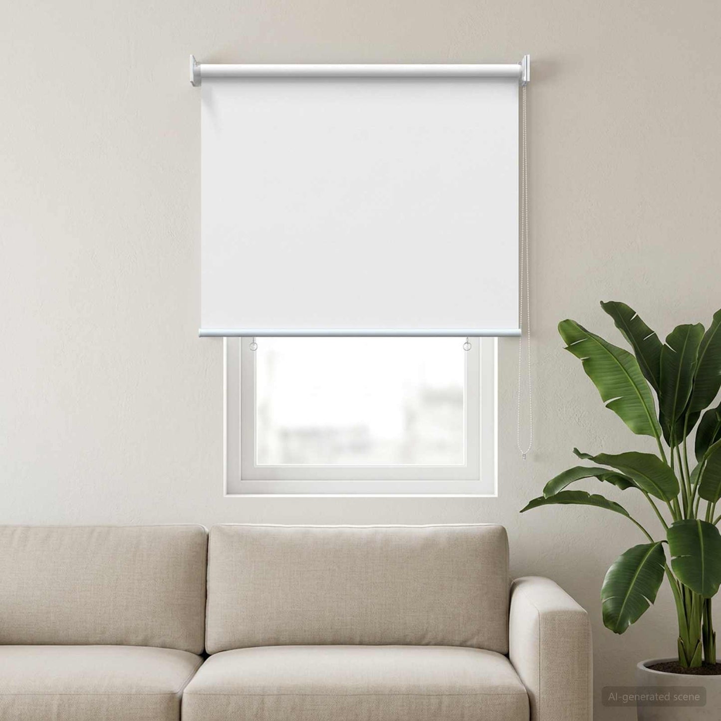 vidaXL Roller Blind UV Protection White 80 x 140 cm Polyester