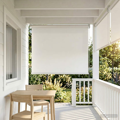 vidaXL Roller Blind UV Protection White 100 x 140 cm Polyester