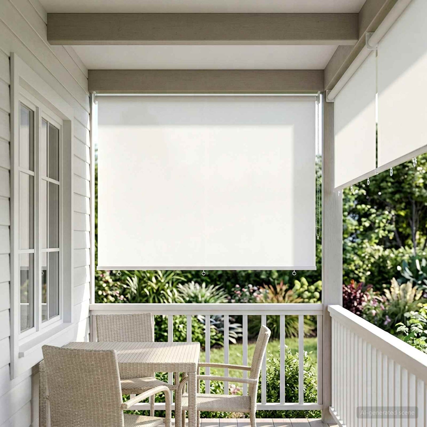 vidaXL Roller Blind UV Protection White 200 x 140 cm Polyester