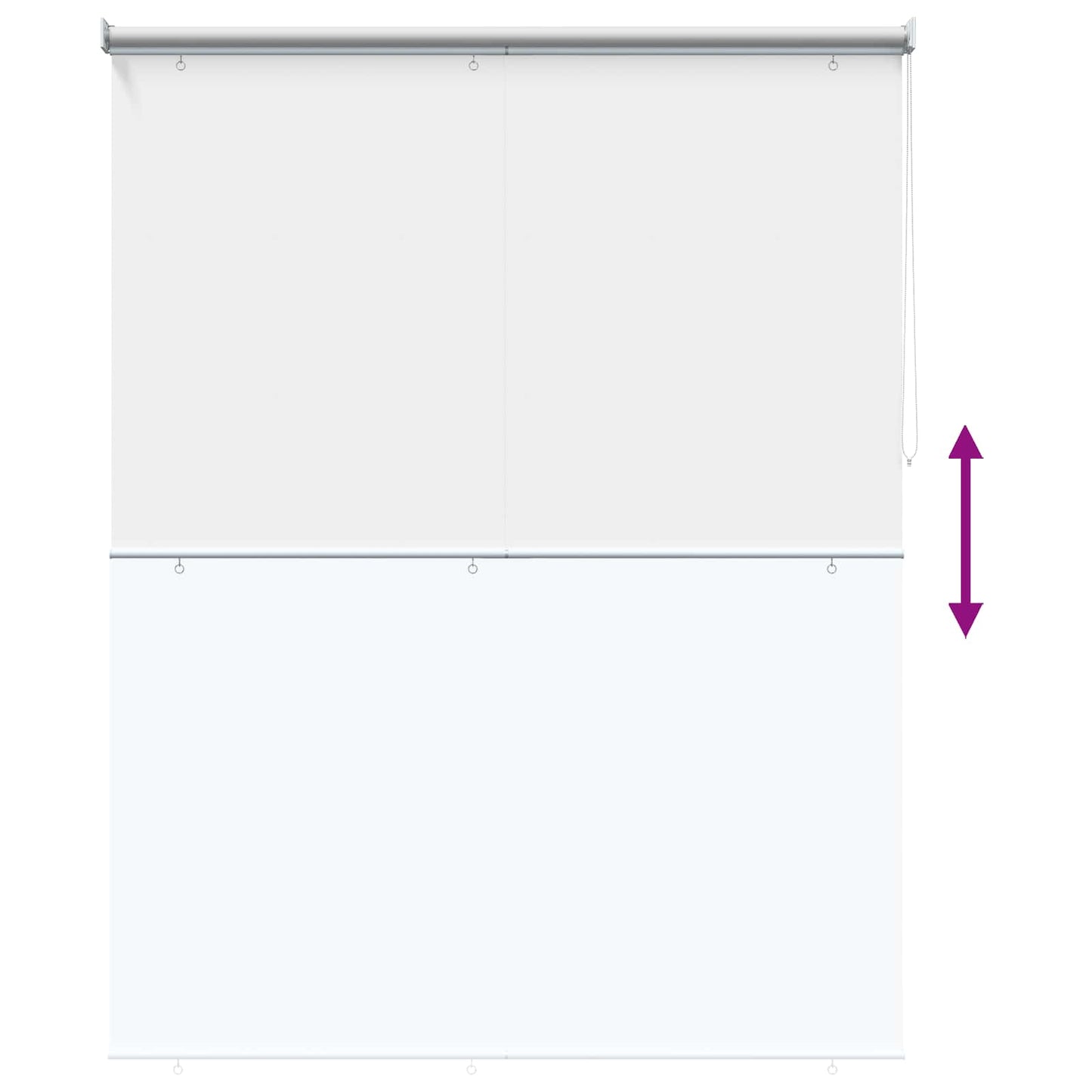 vidaXL Roller Blind UV Protection White 200 x 140 cm Polyester