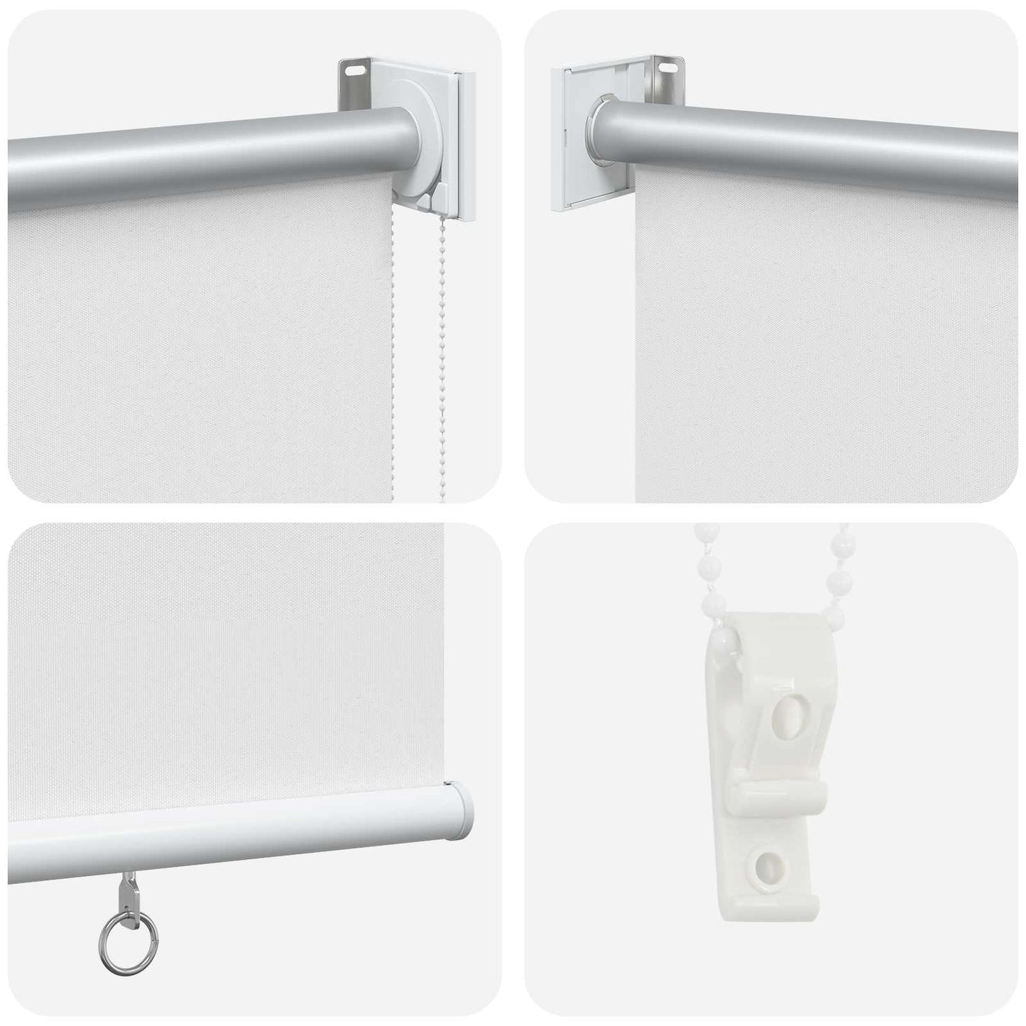 vidaXL Roller Blind UV Protection White 80 x 230 cm Polyester