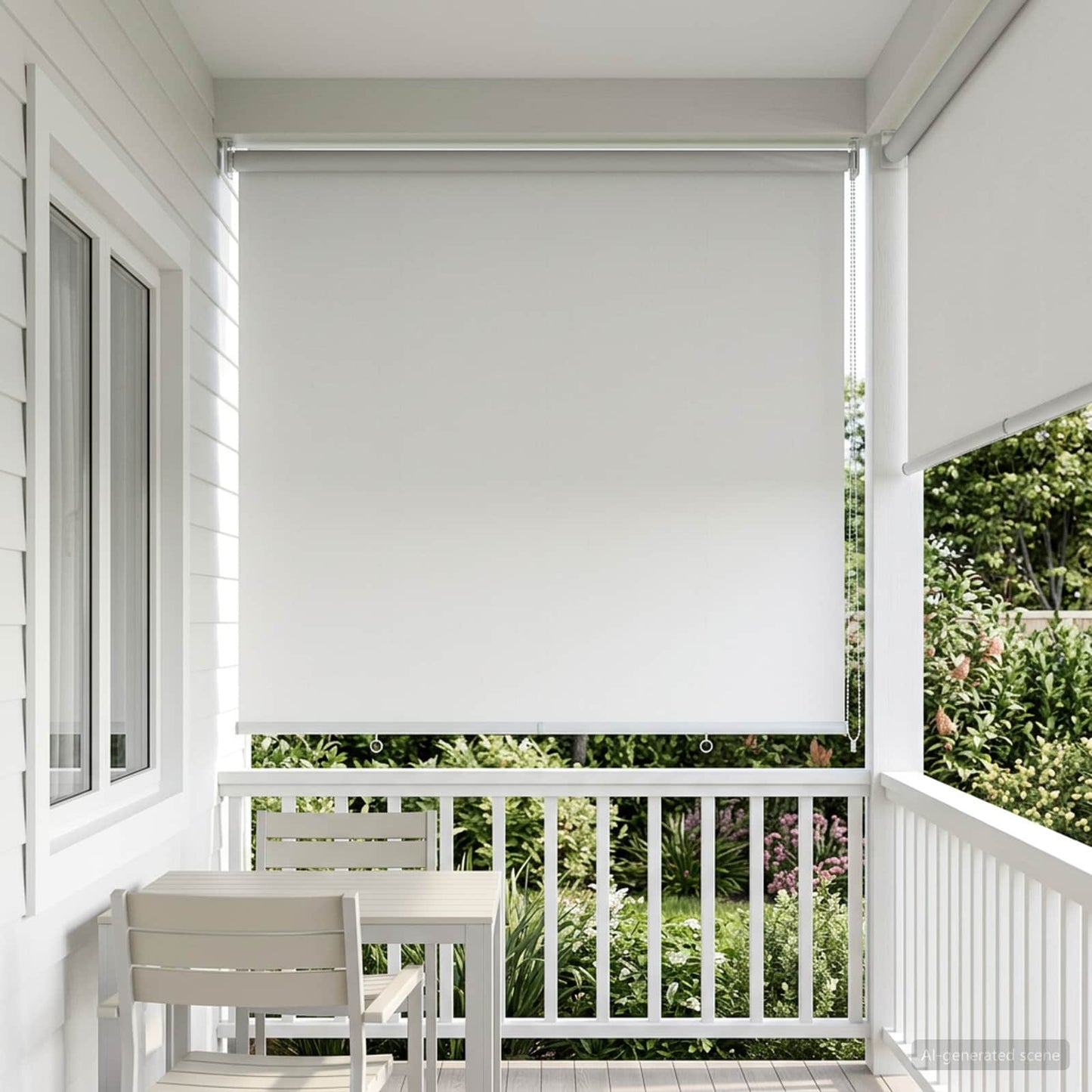 vidaXL Roller Blind UV Protection White 100 x 230 cm Polyester