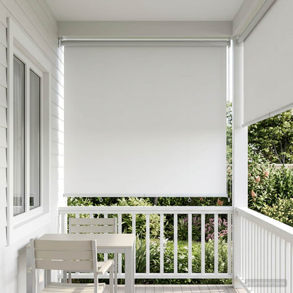 vidaXL Roller Blind UV Protection White 100 x 230 cm Polyester