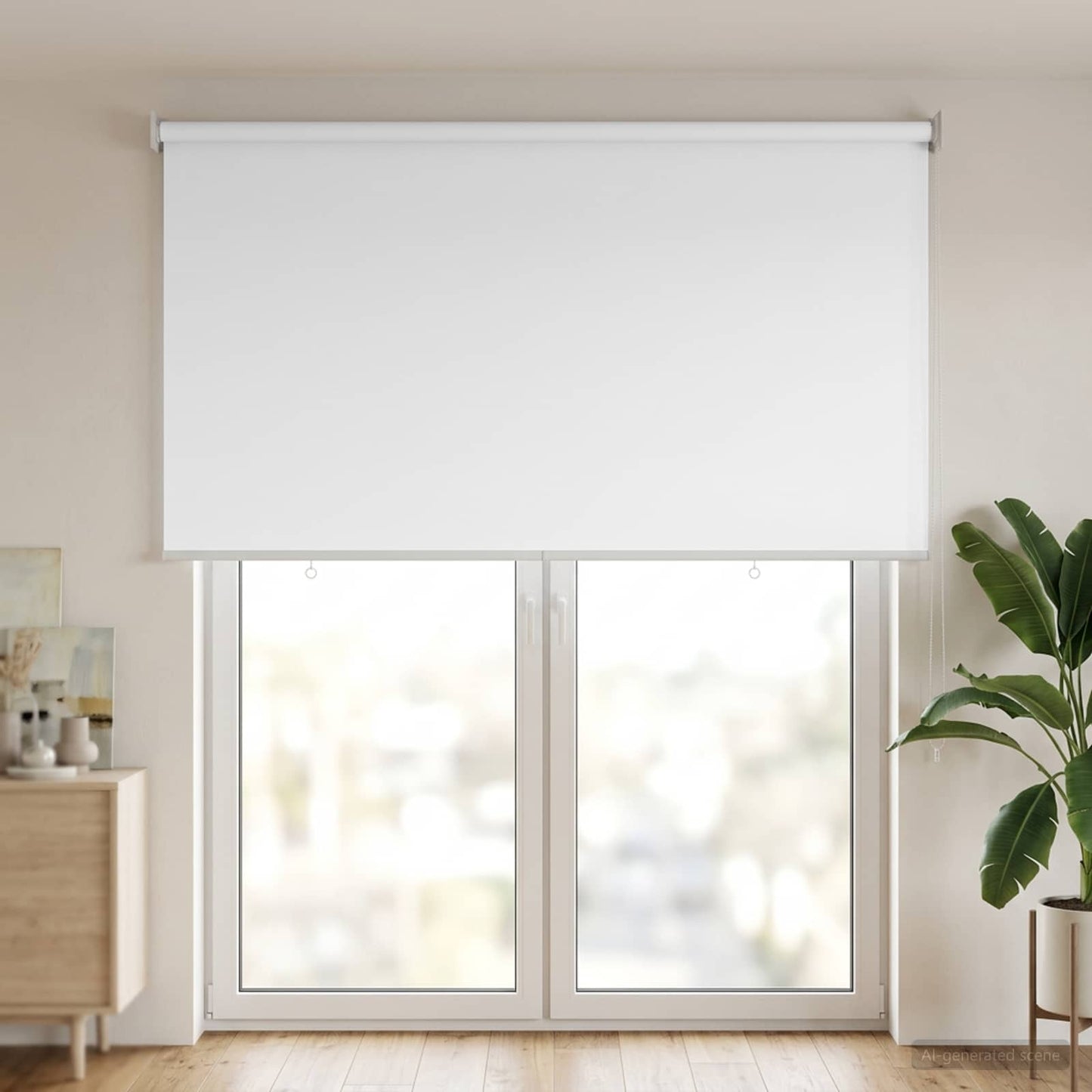 vidaXL Roller Blind UV Protection White 100 x 230 cm Polyester