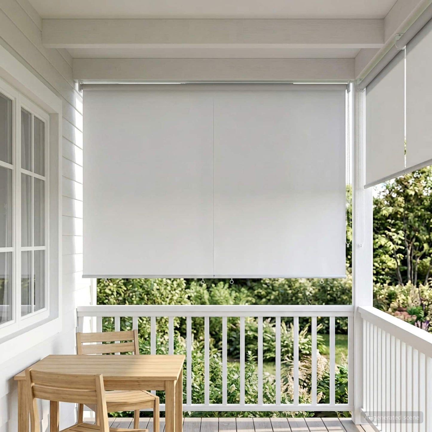 vidaXL Outdoor Roller Blind UV Protection White 165 x 230 cm (W x H)