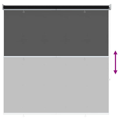 vidaXL Outdoor Roller Blind UV Protection Black 125 x 140 cm (W x H)