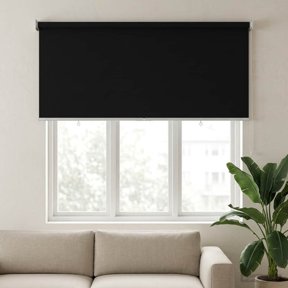 vidaXL Outdoor Roller Blind UV Protection Black 145 x 140 cm (W x H)