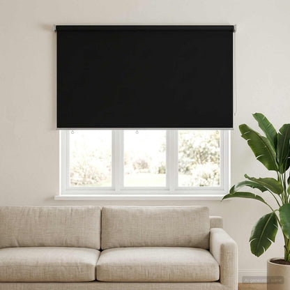 vidaXL Outdoor Roller Blind UV Protection Black 165 x 140 cm (W x H)