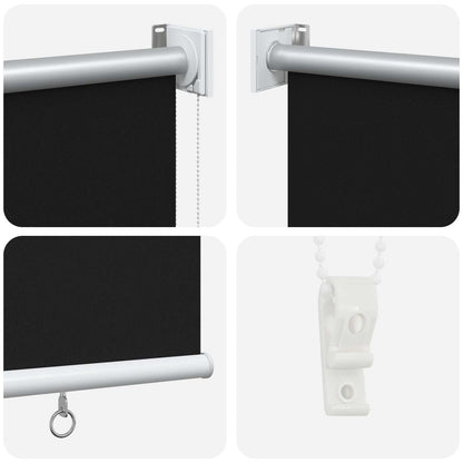 vidaXL Outdoor Roller Blind UV Protection Black 205 x 140 cm (W x H)