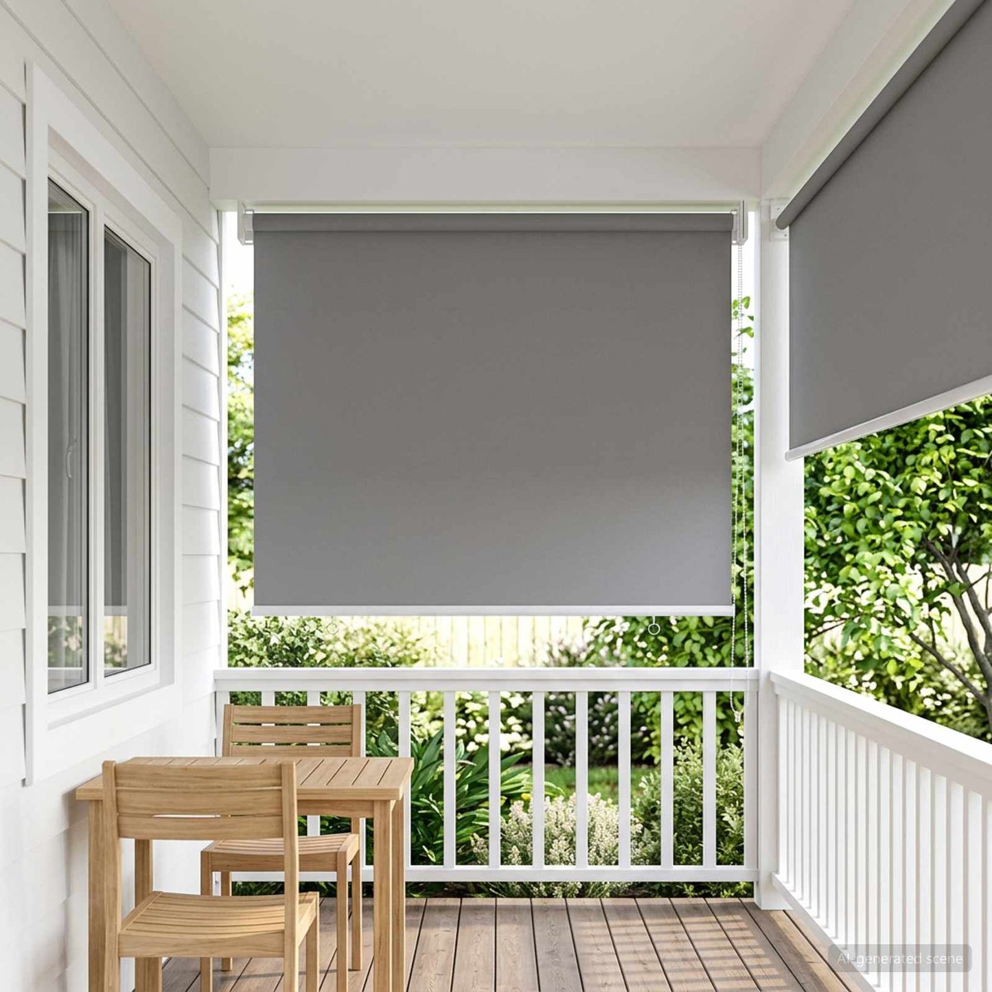 vidaXL Roller Blind UV Protection Light Grey 80 x 140 cm Polyester