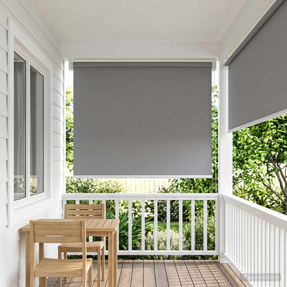 vidaXL Roller Blind UV Protection Light Grey 80 x 140 cm Polyester
