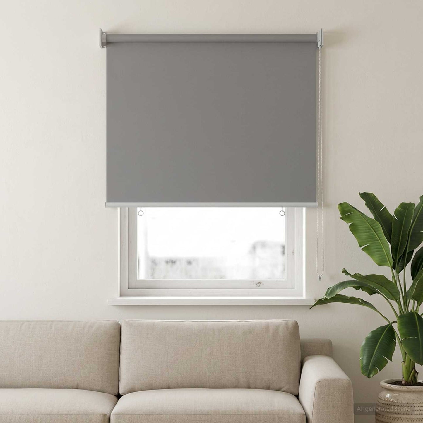 vidaXL Roller Blind UV Protection Light Grey 100 x 140 cm Polyester