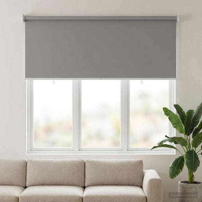 vidaXL Roller Blind UV Protection Light Grey 140 x 140 cm Polyester
