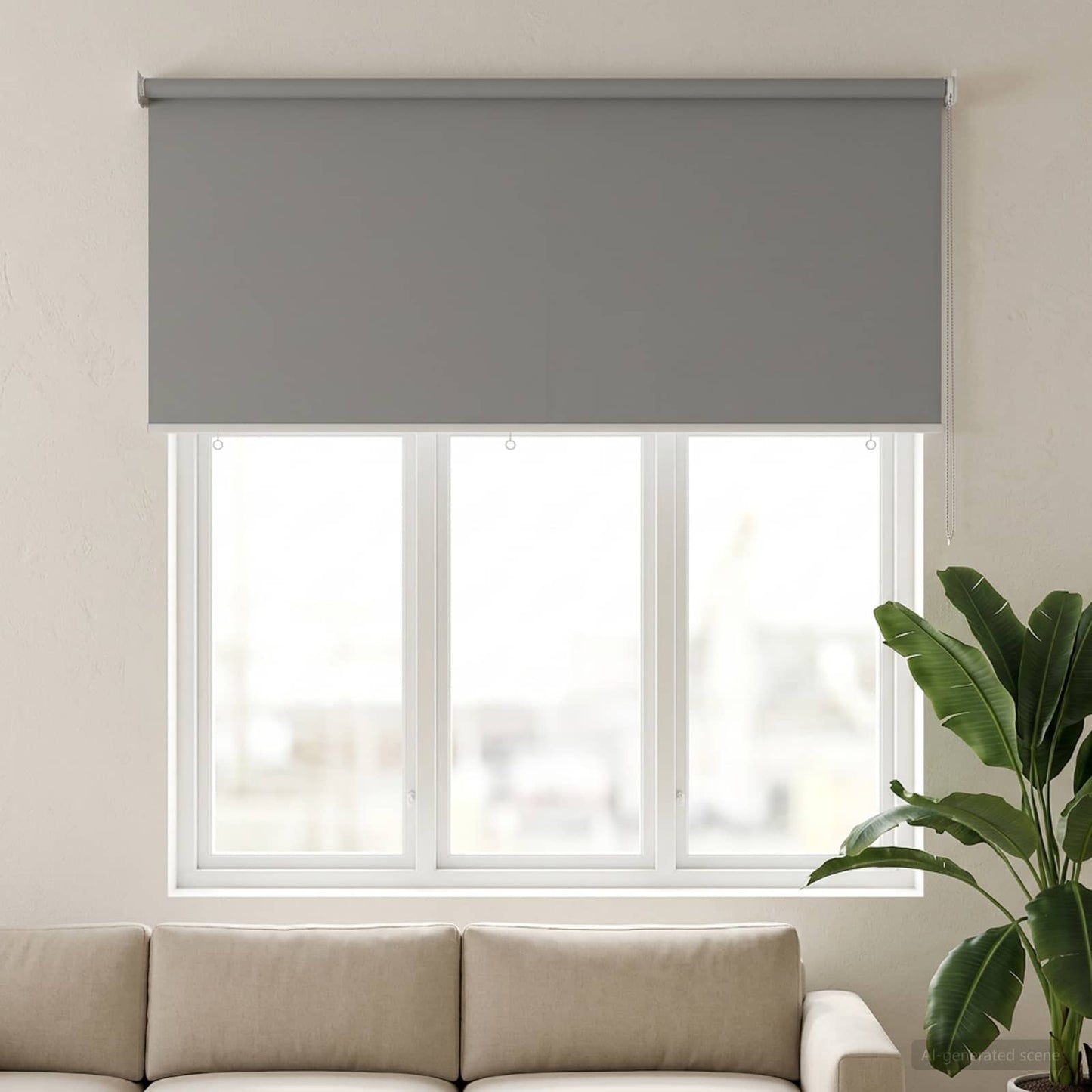 vidaXL Roller Blind UV Protection Light Grey 200 x 140 cm Polyester