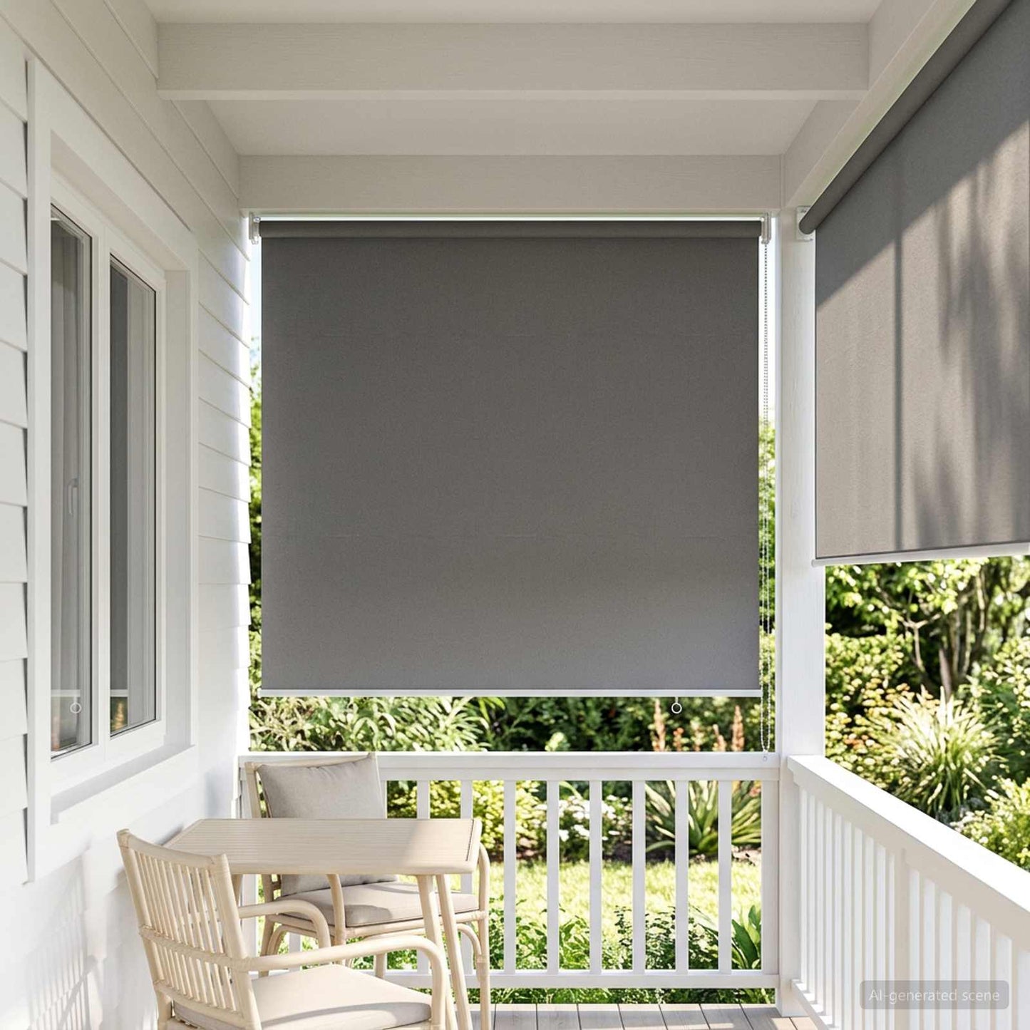 vidaXL Roller Blind UV Protection Light Grey 80 x 230 cm Polyester