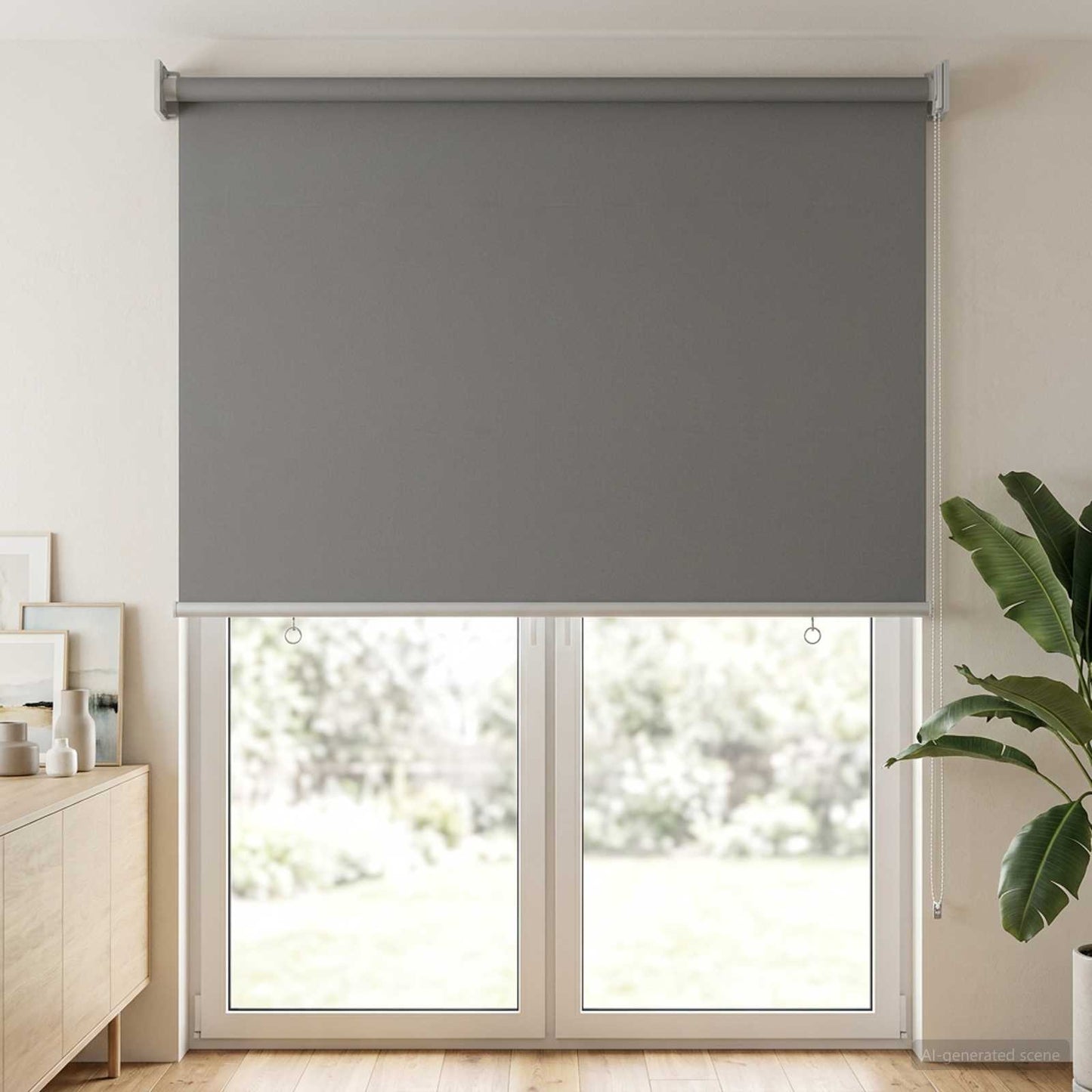 vidaXL Roller Blind UV Protection Light Grey 80 x 230 cm Polyester