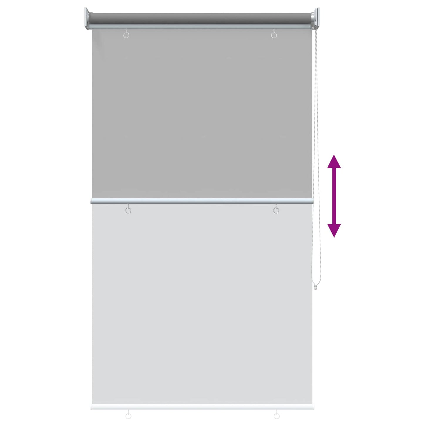 vidaXL Roller Blind UV Protection Light Grey 80 x 230 cm Polyester