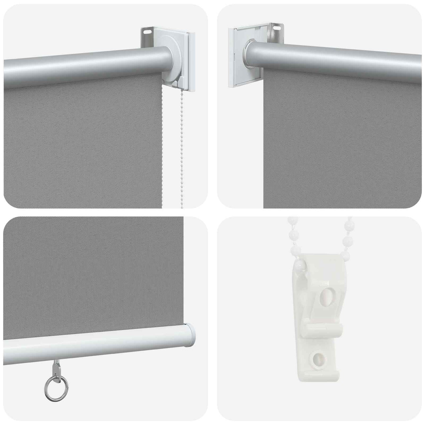 vidaXL Roller Blind UV Protection Light Grey 100 x 230 cm Polyester
