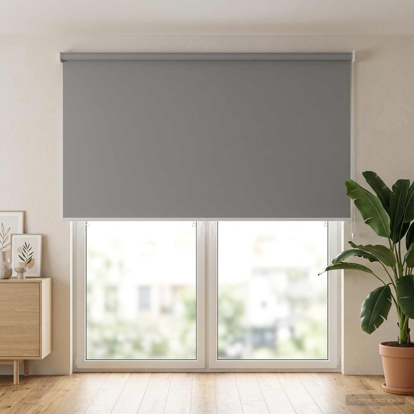 vidaXL Outdoor Roller Blind UV Protection Light Grey Polyester