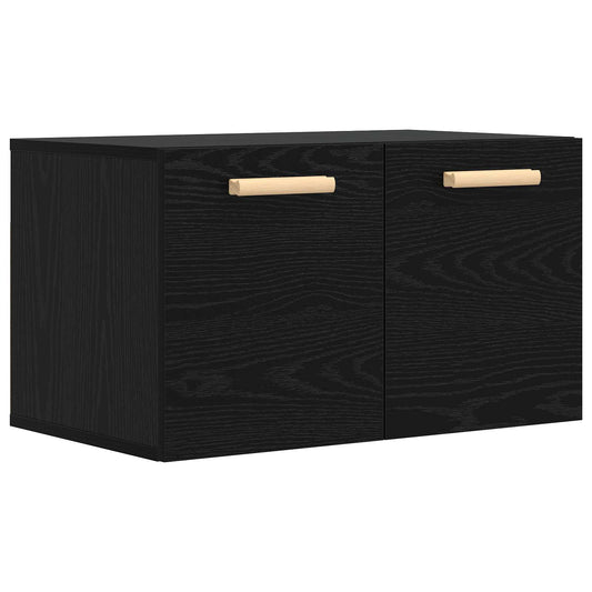 vidaXL Wall Cabinet Black oak 60 x 36.5 x 35 cm Engineered Wood
