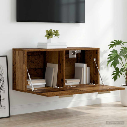 vidaXL Wall Cabinet Wall-Mounted Old wood 80 x 36.5 x 35 cm
