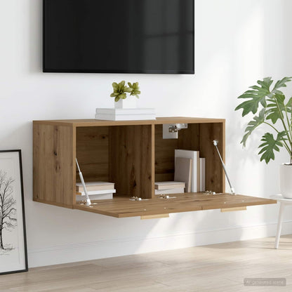 vidaXL Wall Cabinet Wall-Mounted Artisan oak 80 x 36.5 x 35 cm