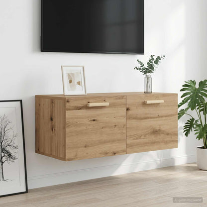 vidaXL Wall Cabinet Wall-Mounted Artisan oak 80 x 36.5 x 35 cm