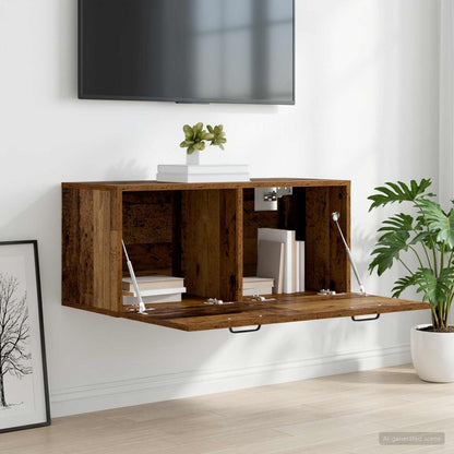 vidaXL Wall Cabinet Wall-Mounted Old wood 80 x 36.5 x 35 cm