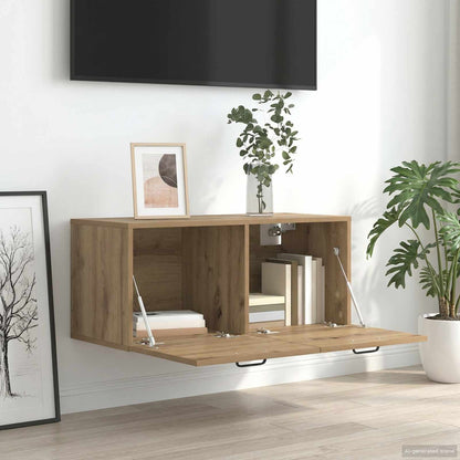 vidaXL Wall Cabinet Wall-Mounted Artisan oak 80 x 36.5 x 35 cm