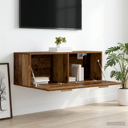 vidaXL Wall Cabinet Old wood 100 x 36.5 x 35 cm Engineered Wood