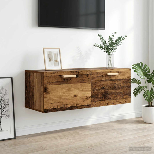 vidaXL Wall Cabinet Old wood 100 x 36.5 x 35 cm Engineered Wood