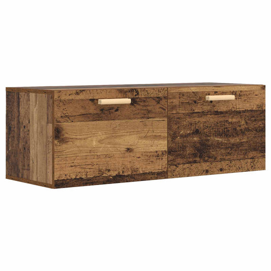 vidaXL Wall Cabinet Old wood 100 x 36.5 x 35 cm Engineered Wood