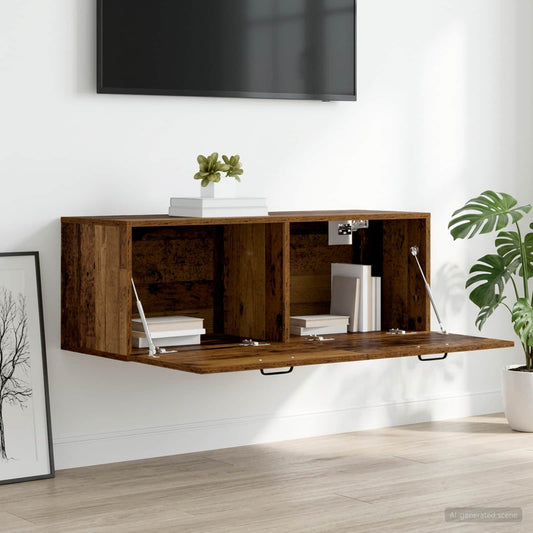 vidaXL Wall Cabinet Old wood 100 x 36.5 x 35 cm Engineered Wood