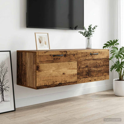 vidaXL Wall Cabinet Old wood 100 x 36.5 x 35 cm Engineered Wood