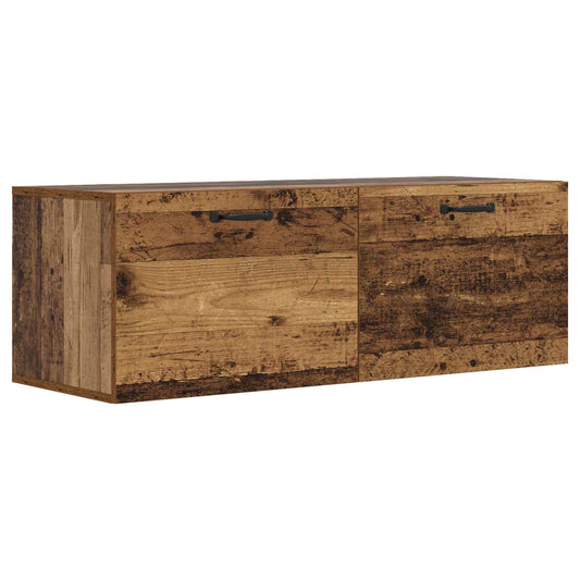 vidaXL Wall Cabinet Old wood 100 x 36.5 x 35 cm Engineered Wood