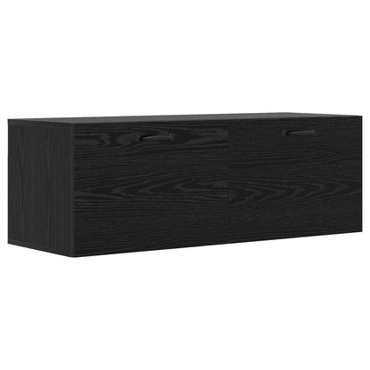vidaXL Wall Cabinet Black oak 100 x 36.5 x 35 cm Engineered Wood