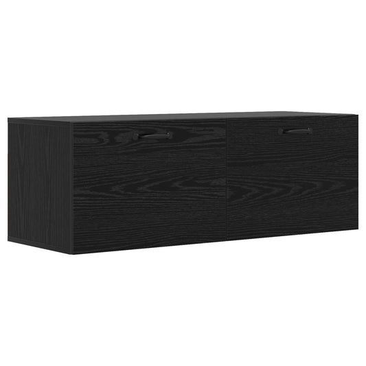 vidaXL Wall Cabinet Black oak 100 x 36.5 x 35 cm Engineered Wood