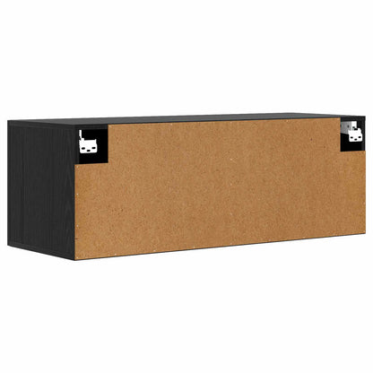 vidaXL Wall Cabinet Black oak 100 x 36.5 x 35 cm Engineered Wood