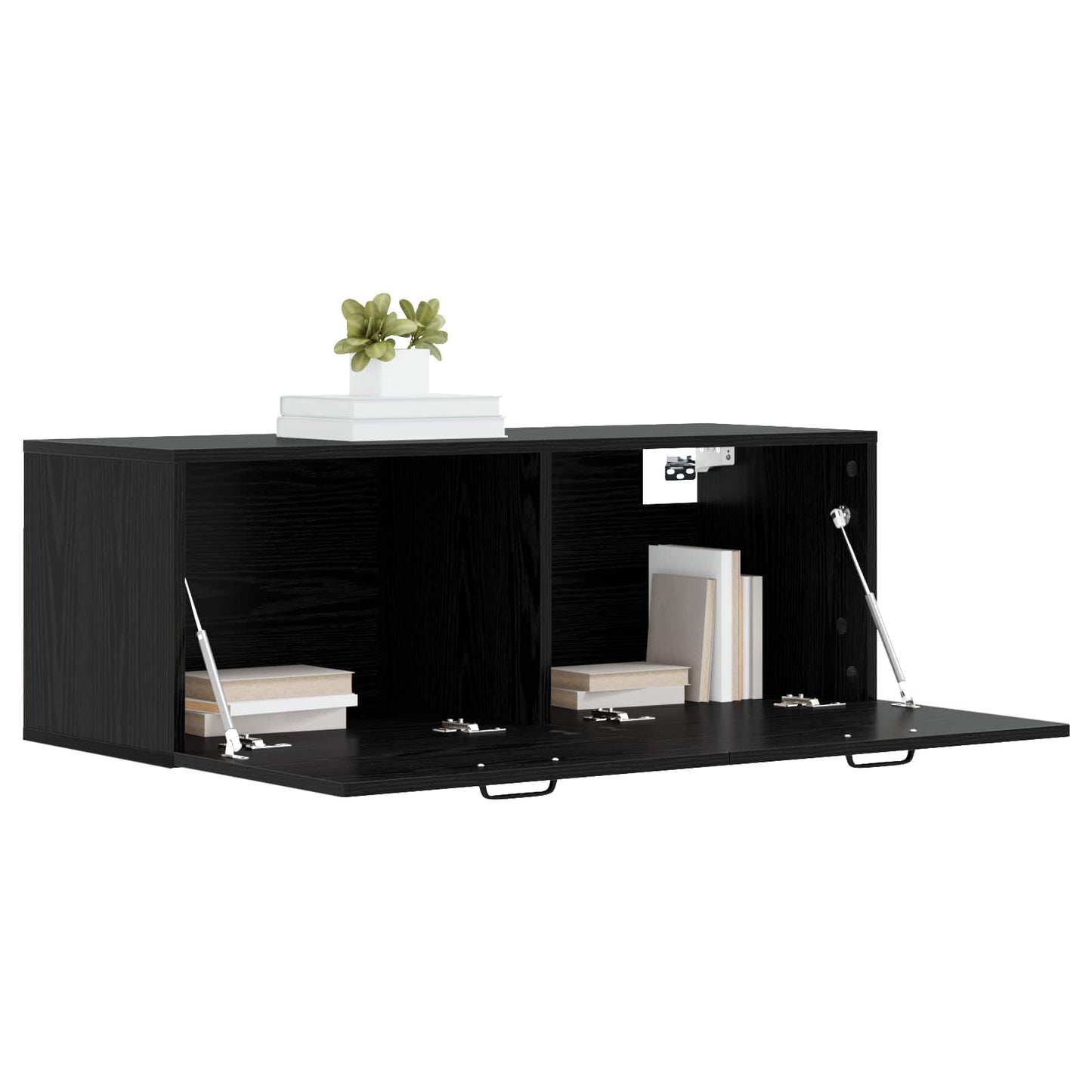 vidaXL Wall Cabinet Black oak 100 x 36.5 x 35 cm Engineered Wood