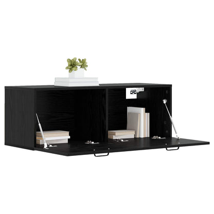 vidaXL Wall Cabinet Black oak 100 x 36.5 x 35 cm Engineered Wood