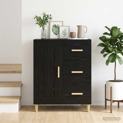 vidaXL Sideboard Black Oak 69.5 x 34 x 90 cm Engineered Wood