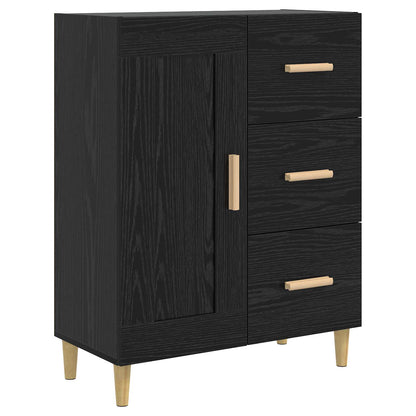 vidaXL Sideboard Black Oak 69.5 x 34 x 90 cm Engineered Wood