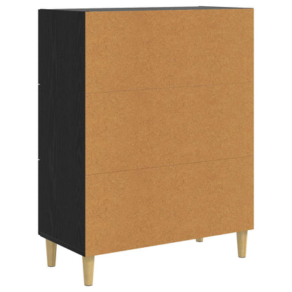 vidaXL Sideboard Black Oak 69.5 x 34 x 90 cm Engineered Wood