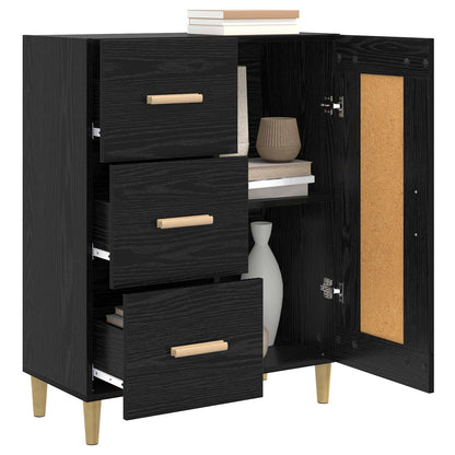 vidaXL Sideboard Black Oak 69.5 x 34 x 90 cm Engineered Wood