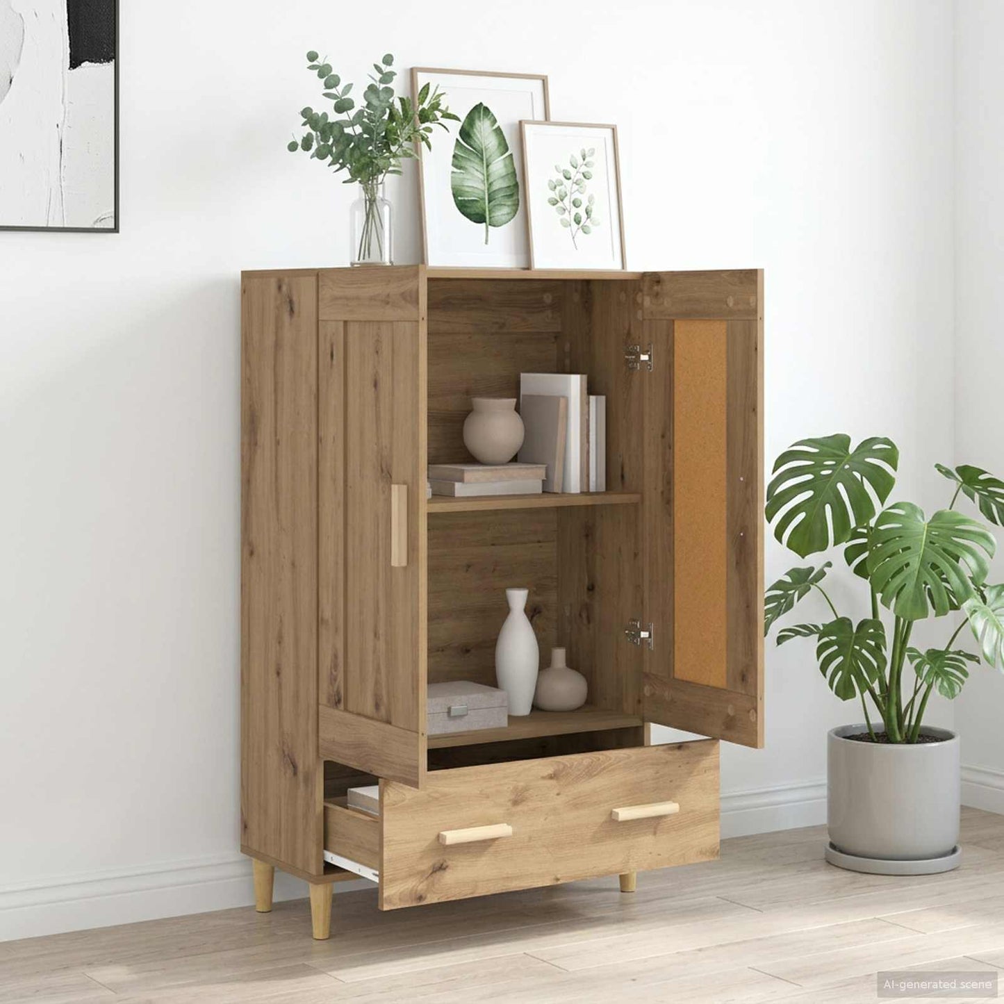 vidaXL Highboard Artisan Oak 70 x 31 x 115 cm Engineered Wood