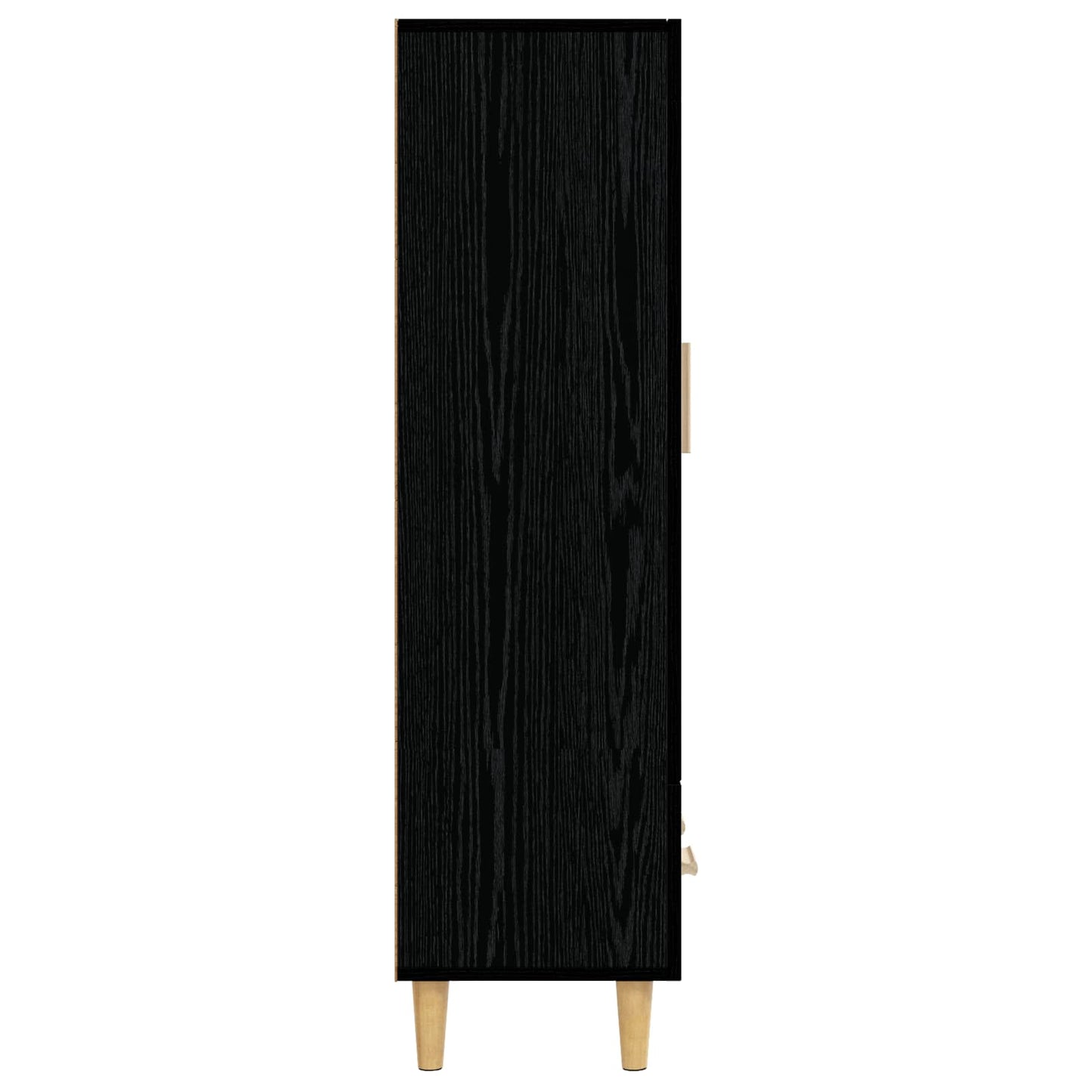 vidaXL Highboard Black Oak 70 x 31 x 115 cm Engineered Wood
