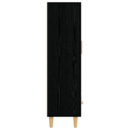 vidaXL Highboard Black Oak 70 x 31 x 115 cm Engineered Wood