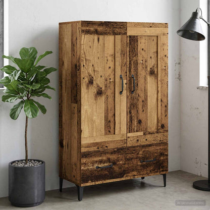 vidaXL Highboard Old Wood 70 x 31 x 115 cm Engineered Wood