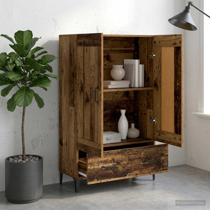 vidaXL Highboard Old Wood 70 x 31 x 115 cm Engineered Wood
